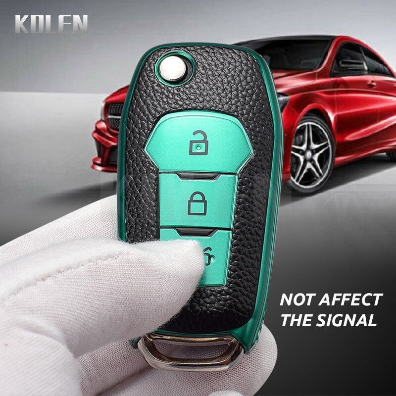 Cover Chiave/telecomando per Ford Fusion Fiesta Escort Mondeo Ranger Kuga Focus Ecosport Protector Accessories - TPU Leather Type Car Key Case Cover Fob For Ford Fusion Fiesta Escort Mondeo Ranger Kuga 5
