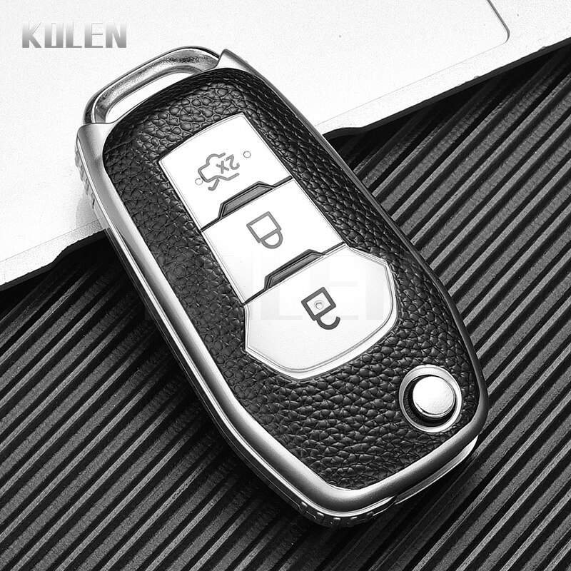 Cover Chiave/telecomando per Ford Fusion Fiesta Escort Mondeo Ranger Kuga Focus Ecosport Protector Accessories - TPU Leather Type Car Key Case Cover Fob For Ford Fusion Fiesta Escort Mondeo Ranger Kuga