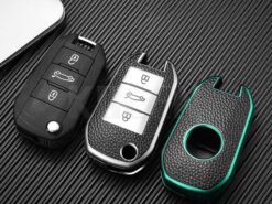 Cover Chiave/telecomando per Peugeot 208 308 408 508 2008 3008 4008 307 per Citroen C4 C3 CACTUS C6 - TPU Leather Type Car Key Case Cover Fob For Peugeot 208 308 408 508 2008 3008 2