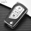 Cover Chiave/telecomando per Toyota Auris Reiz Corolla RAV4 Avensis Yaris Aygo TC IM Hilux - TPU Leather Type Car Key Case Cover Fob For Toyota Auris Reiz Corolla RAV4 Avensis Yaris