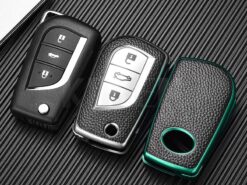 Cover Chiave/telecomando per Toyota Auris Reiz Corolla RAV4 Avensis Yaris Aygo TC IM Hilux - TPU Leather Type Car Key Case Cover Fob For Toyota Auris Reiz Corolla RAV4 Avensis Yaris 2