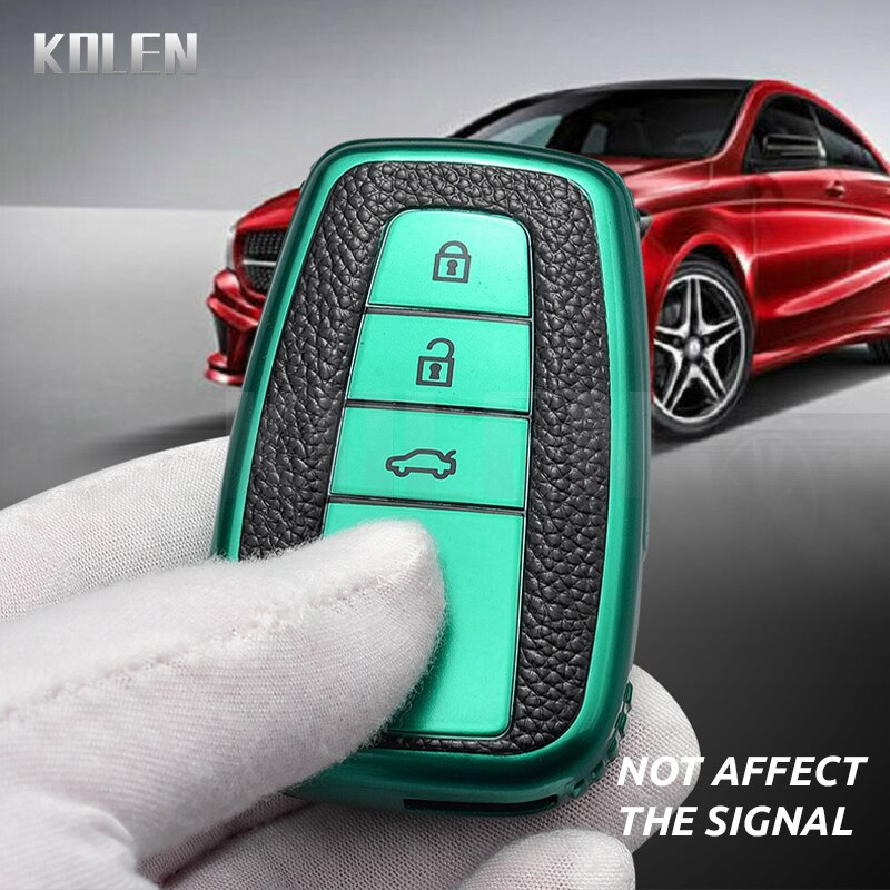 Cover Chiave/telecomando per Toyota Prius Camry Corolla CHR C-HR RAV4 Land Cruiser Prado - TPU Leather Type Car Key Case Cover Fob For Toyota Prius Camry Corolla CHR C HR 5