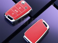 Cover Chiave/telecomando per Volkswagen VW Golf 7 MK7 Tiguan Seat Leon Ibiza FR Altea Aztec For Skoda Octavia A7 4 Cover Chiave/telecomando per Volkswagen VW Golf 7 MK7 Tiguan Seat Leon Ibiza FR Altea Aztec For Skoda Octavia A7 - TPU Leather Type Car Key Case Cover Fob For Volkswagen VW Golf 7 MK7 Tiguan Seat 2