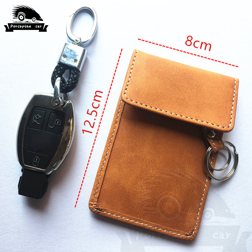 Top-Strato-di-Copertura-di-Chiave-Dell-automobile-di-Cuoio-Anti-Furto-Keyless-Entry-RFID-Radiazione-5 Cover Chiave/telecomando per Anti-Furto Keyless Entry RFID - Top Strato di Copertura di Chiave Dell automobile di Cuoio Anti Furto Keyless Entry RFID Radiazione 5