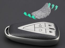 Cover Chiave/telecomando per Changan EADO CS35Plus CS55Plus CS75 - Tpu Leather Car Smart Key Case Cover Shell Fob For Changan EADO CS35Plus CS55Plus CS75Plus Holder 3