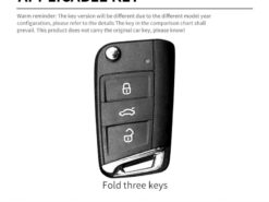 Cover Chiave/telecomando per VW Volkswagen Golf 7 GTI MK7 Tiguan MK2 - Zinc Alloy Car Flip Key Case Cover Shell For VW Volkswagen Golf 7 GTI MK7 Tiguan 2