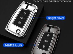 Cover Chiave/telecomando per VW Volkswagen Golf 7 GTI MK7 Tiguan MK2 - Zinc Alloy Car Flip Key Case Cover Shell For VW Volkswagen Golf 7 GTI MK7 Tiguan 3