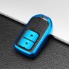 Cover custodia chiave auto per Honda Crv Civic Crad V Accord Pilot 2017 2016 2015 - 2 Bottoni Moda in fibra di carbonio Caso Della Copertura di Chiave Dell automobile Per Honda