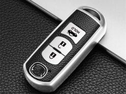 Cover custodia chiave auto per Mazda 2356 Demio CX-3 CX-4 CX-5 CX-7 CX-9 MX5 CX8 Axela Atenza 2015-2019 Auto 4 Cover custodia chiave auto per Mazda 2356 Demio CX-3 CX-4 CX-5 CX-7 CX-9 MX5 CX8 Axela Atenza 2015-2019 Auto - Chiave Dell automobile di modo di caso della copertura completa proteggere Per Mazda 2356 Demio CX 2