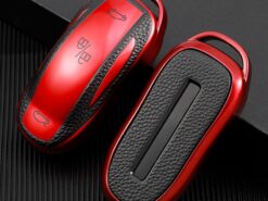 Cover Chiave/telecomando per Tesla modello S modello 3 modello X - Coperchio custodia chiave auto con cintura custodia protettiva custodia in lega di alluminio custodia protettiva per 2