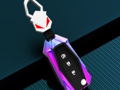 Cover custodia chiave auto per Ford Fusion Fiesta Escort Mondeo Everest RangerExplorer Mustang - Copertura completa della cassa chiave a distanza dell automobile in lega di zinco per Ford Fusion 3