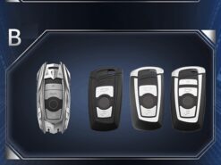 Cover custodia chiave auto per BMW 525 f30 f10 F18 118i 320i 1 3 5 7 serie X3 X4 M3 M4 M5 - Copertura della cassa chiave dell automobile in lega di zinco per BMW 525 f30 f10 F18 5