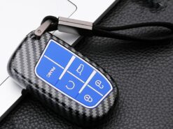 Cover custodia chiave auto per Jeep Renegade Compass Grand Cherokee Per Chrysler 300C Wrangler Dodge - Copertura di chiave dell automobile di caso Fob Per Jeep Renegade Compass Grand Cherokee Per Chrysler 3