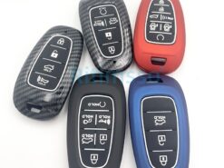 Cover custodia chiave auto per Hyundai Sonata Tucson 2020 per telecomando con telecomando in fibra di carbonio 5 Cover custodia chiave auto per Hyundai Sonata Tucson 2020 per telecomando con telecomando in fibra di carbonio - Custodia in ABS per telecomando con telecomando in fibra di carbonio per Hyundai Sonata Tucson 2020 3