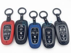 Cover custodia chiave auto per Hyundai Sonata Tucson 2020 per telecomando con telecomando in fibra di carbonio 6 Cover custodia chiave auto per Hyundai Sonata Tucson 2020 per telecomando con telecomando in fibra di carbonio - Custodia in ABS per telecomando con telecomando in fibra di carbonio per Hyundai Sonata Tucson 2020 4