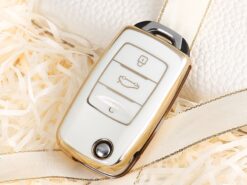 Cover custodia chiave auto per Changan CS75 EADO CS35 RAETON CS15 V3 V5 V7 2 pulsanti - Custodia portachiavi per auto custodia protettiva set fob per Changan CS75 EADO CS35 RAETON CS15 V3 7