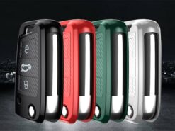 Cover custodia chiave auto per Volkswagen VW Polo MK7 Golf 7 Tiguan passat per Skoda Octavia Kodiaq Karoq per Seat Ateca Leon - H540b7d20e61a477bb71e59e09f6c032fl