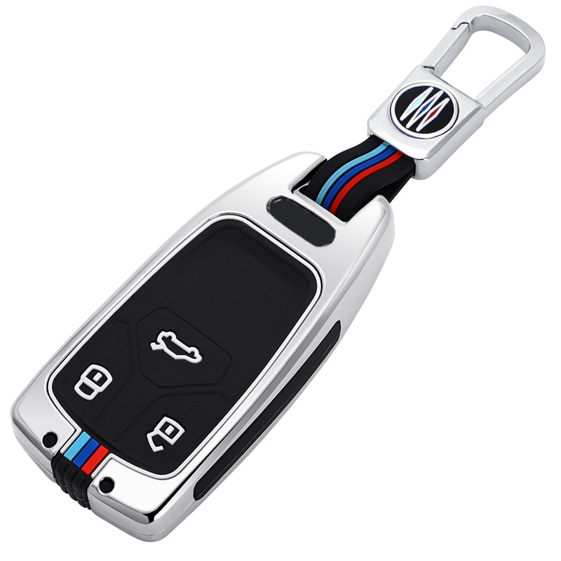In-lega-di-zinco-Car-Key-Case-Cover-Skin-Shell-per-AUDI-A4-A4L-A5-Q5 Cover custodia chiave auto per AUDI A4 A4L A5 Q5 Q7 TT 2016 2017 portachiavi 2016 2017 2018 - In lega di zinco Car Key Case Cover Skin Shell per AUDI A4 A4L A5 Q5
