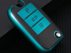 Cover custodia chiave auto per Roewe RX5 MG3 MG5 MG6 MG7 MG ZS GT GS 350 360 750 W5 - Portachiavi con supporto per coperture per chiavi in TPU in fibra di carbonio per Roewe RX5 2