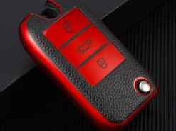 Cover custodia chiave auto per Roewe RX5 MG3 MG5 MG6 MG7 MG ZS GT GS 350 360 750 W5 - Portachiavi con supporto per coperture per chiavi in TPU in fibra di carbonio per Roewe RX5 3