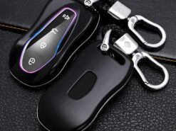 Cover custodia chiave auto per Geely 19 Emgrand GL GS - Protezione della catena chiave della copertura della cassa chiave dell automobile dell abs della fibra del 1