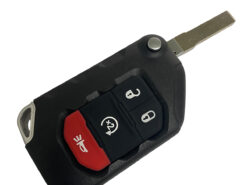 Chiave/Telecomando Per Jeep Wrangler 2018 2019 Fcc 4a 4a Pcf7939m 433mhz Flip Keyless Promixity Card - Telecomandata Jeep - Chiave dell automobile telecomandata Okey per Jeep Wrangler 2018 2019 FCC 4A 4A PCF7939M 433MHz Flip 4