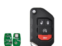 Chiave/Telecomando Per Jeep Wrangler 2018 2019 Fcc 4a 4a Pcf7939m 433mhz Flip Keyless Promixity Card - Telecomandata Jeep