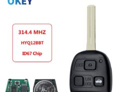 Chiave/Telecomando Per Lexus Rx330 2004-2006 Rx350 2007-2009 Ls430 Es330 Sc430 - Remote 314.4 Mhz Hyq12bbt 3 Pulsanti 4d67 Chip Lexus