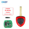 Chiave/Telecomando Per Ferrari 458 Italia 2009-2014 F430 2005-2009 Fccid: 012432 Trws46e - Remote Fob 3 Button 433mhz Id48 Ferrari - Okey Remote Car Key Fob 3 Button 433MHz ID48 per Ferrari 458 Italia 2009 2014 F430