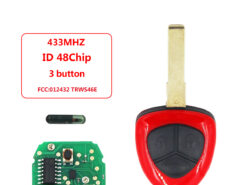 Chiave/Telecomando Per Ferrari 458 Italia 2009-2014 F430 2005-2009 Fccid: 012432 Trws46e - Remote   Fob 3 Button 433mhz Id48  Ferrari