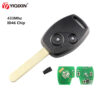 Chiave/Telecomando Per Honda Accord Element Cr-v Hr-v Fit Insight Città Del Jazz Odyssey - 2 Tasto 433mhz Id46 Chip Transponder Honda - YIQIXIN 2 Tasto Chiave A Distanza 433Mhz ID46 Chip Transponder Per Honda Accord Element CR V