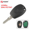 Chiave/Telecomando Per Renault Duster Clio Dacia Logan Sandero Con Vac102 Lama - 2 Tasto Fob 433mhz Id46 Pcf7947 Chip Di Misura Renault - YIQIXIN 2 Tasto Chiave A Distanza Dell automobile Fob 433Mhz ID46 PCF7947 Chip di Misura Per