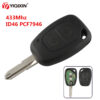 Chiave/Telecomando Per Renault Traffic Master Vivaro Movano Kangoo 433mhz Id46 Pcf7946 Transponder Chip Di 206 Lama - 2 Tasto Renault - YIQIXIN 2 Tasto Chiave A Distanza Per Per Renault Traffic Master Vivaro Movano Kangoo 433Mhz ID46