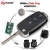 Chiave/Telecomando Per Audi A3 A4 A6 A8 Rs4 Tt - 3 Pulsante Di Vibrazione Pieghevole Di 433mhz Di Chip Transponder Id48 4d0837231a Audi - YIQIXIN 3 Pulsante di Vibrazione Pieghevole Chiave Dell automobile di Telecomando 433Mhz di Chip Transponder ID48
