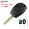 Chiave/Telecomando Per Renault Megane Spolverino Modus Clio 3 Twingo Dacia Logan Sandero - nuovo 3 Tasto 433mhz Pcf7947 Id46 Chip Renault - YIQIXIN Nuovo 3 Auto Tasto Chiave A Distanza 433Mhz PCF7947 ID46 Chip Per La Renault Megane