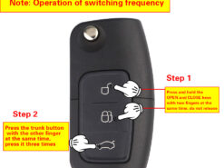 Chiave/Telecomando Per Ford Fusion Focus Mondeo Fiesta Galaxy 3 Pulsanti 433mhz Frequenza Sostituibile Lama Non Tagliata Hu101 - A Vibrazione Fai-da-te Ford - YIQIXIN chiave a vibrazione remota fai da te per Ford Fusion Focus Mondeo Fiesta Galaxy 3 4