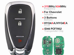 Chiave/Telecomando Per Chevrolet Camaro Equinox Cruze Malibu Spark Hyq4ea Hyq4aa 315/434mhz Id46 Pcf7952 Chip Originale - Remoto Intelligente Chevrolet